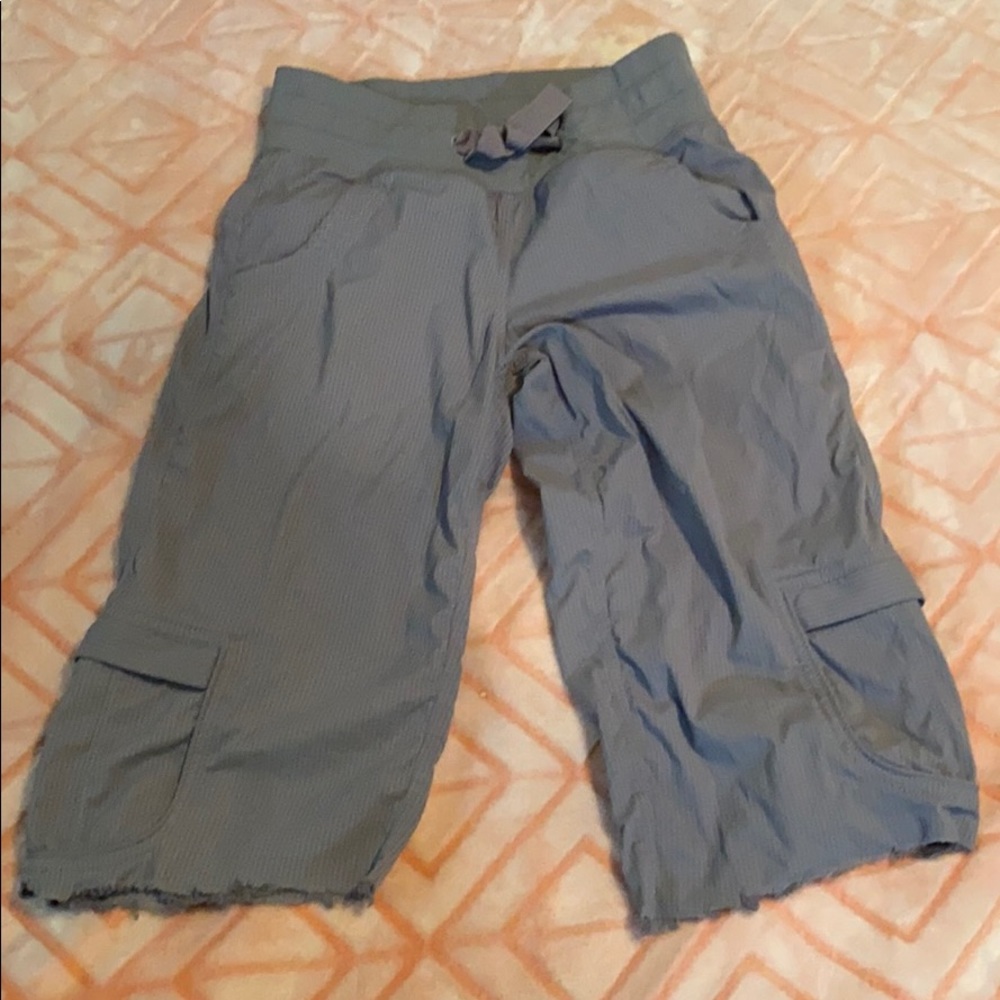 Lululemon cut-off cargos